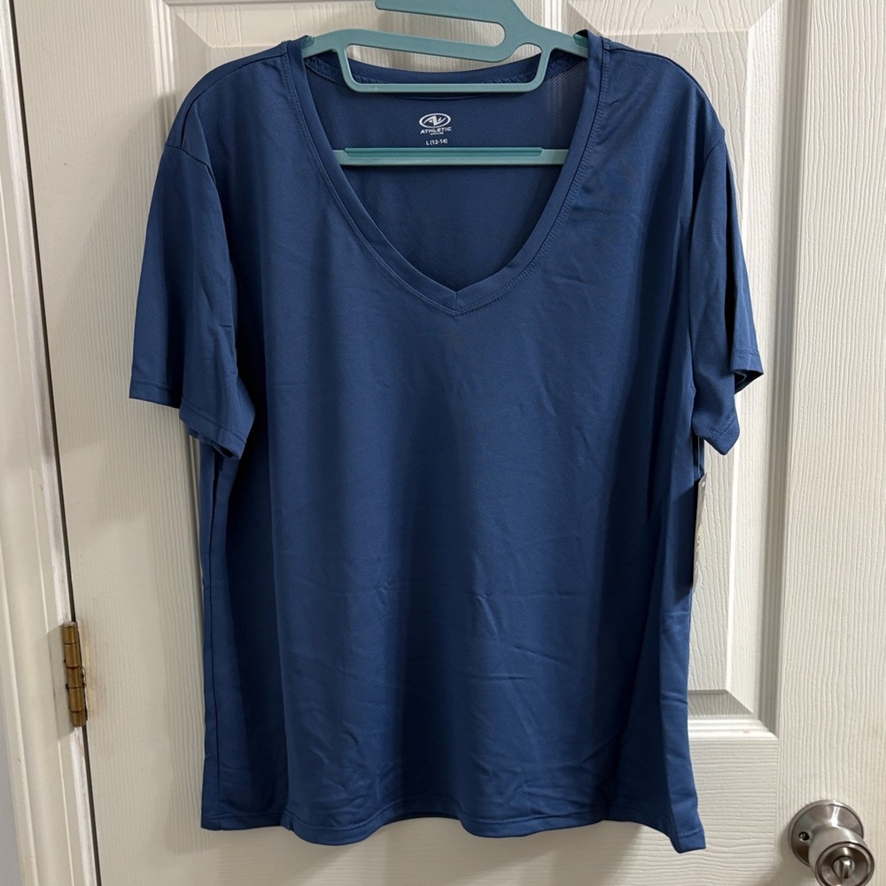 Athletic Works Core V-neck Tee In London Blue
